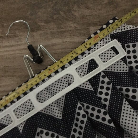 Vintage Handmade Zig-zag & Polka Dots Pleated Midi Skirt - Picture 10 of 14